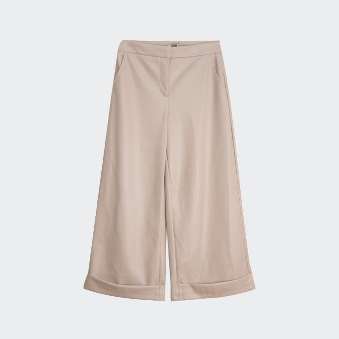 Pantalon culotte effet cuir Fracomina