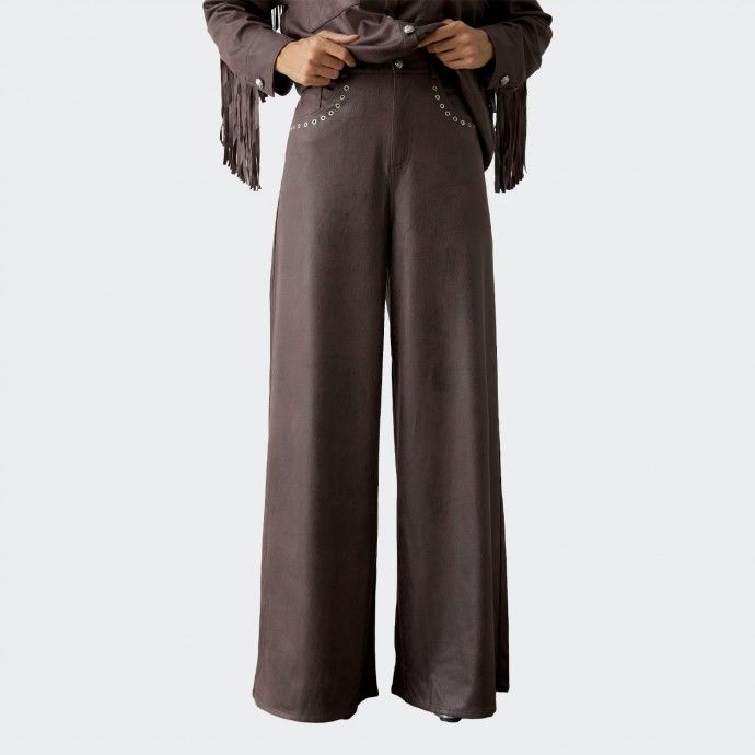 Cal�as Boca de Sino em Couro Sint�tico BSB