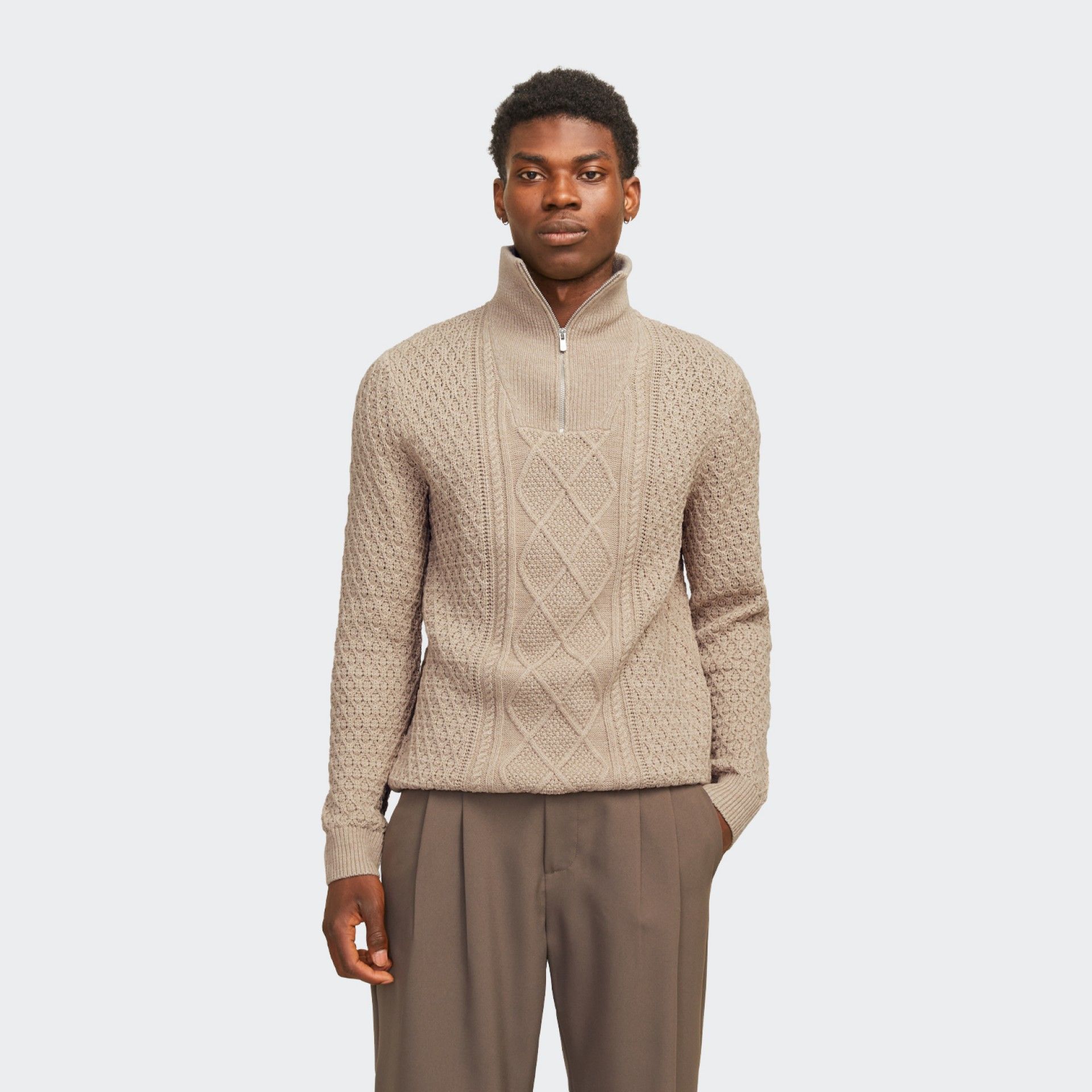 Pull à col roulé avec fermeture éclair Jack & Jones