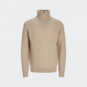 Pull � col roul� avec fermeture �clair Jack & Jones