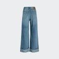 Pantalon en jean � jambes larges avec revers et taille haute JJXX JXTOKYO