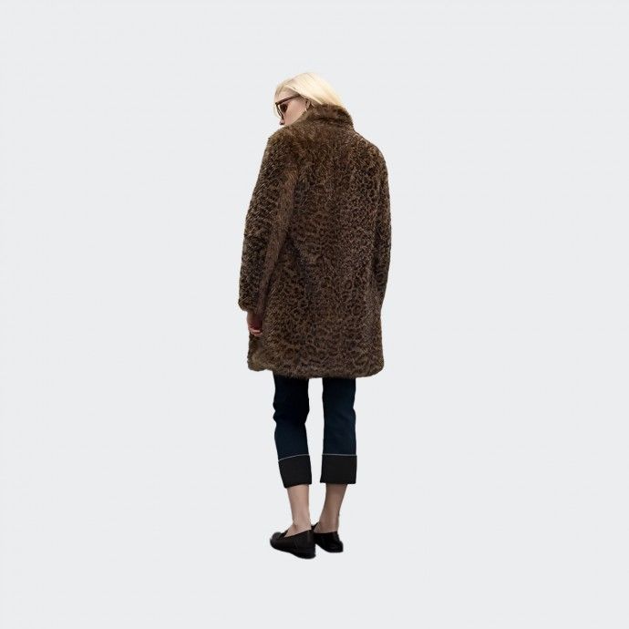 Manteau en fausse fourrure � imprim� animal Goa Goa
