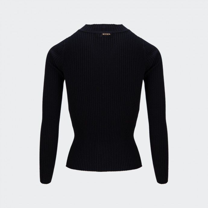 Goa Goa ribbed jumper with tulle insert