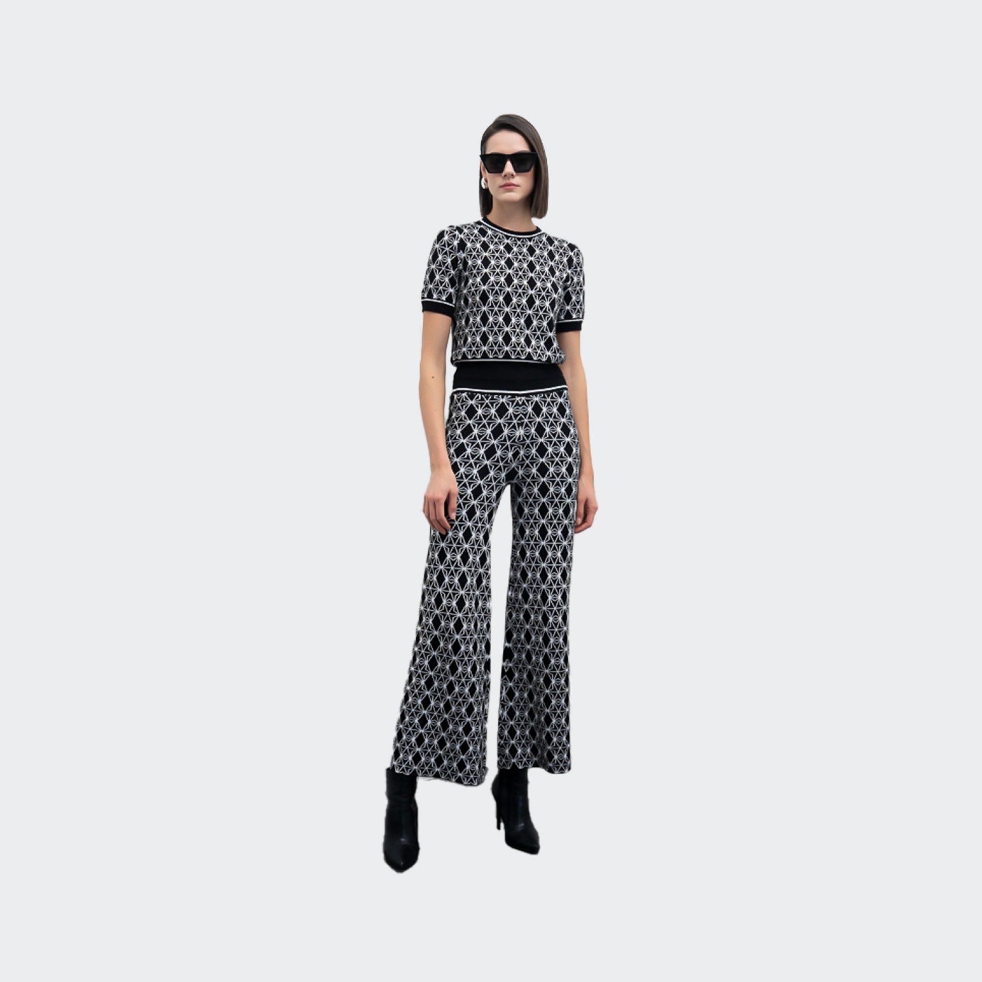 Goa Goa Jacquard Knit Palazzo Pants