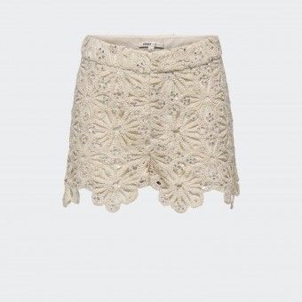 Crochet shorts Only Paris Beige