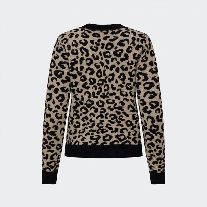 Chaqueta de punto con estampado animal Only