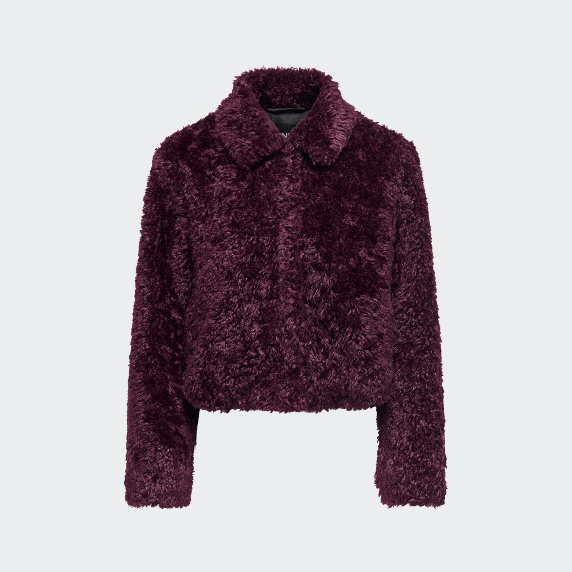 ONLGINNY Only Manteau en fourrure bordeaux