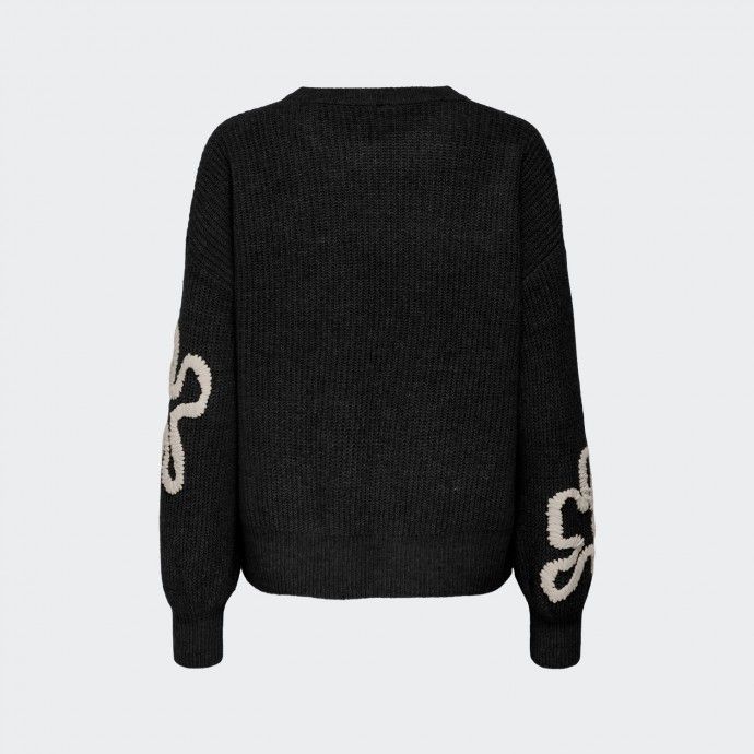 Pull en tricot fleuri uniquement