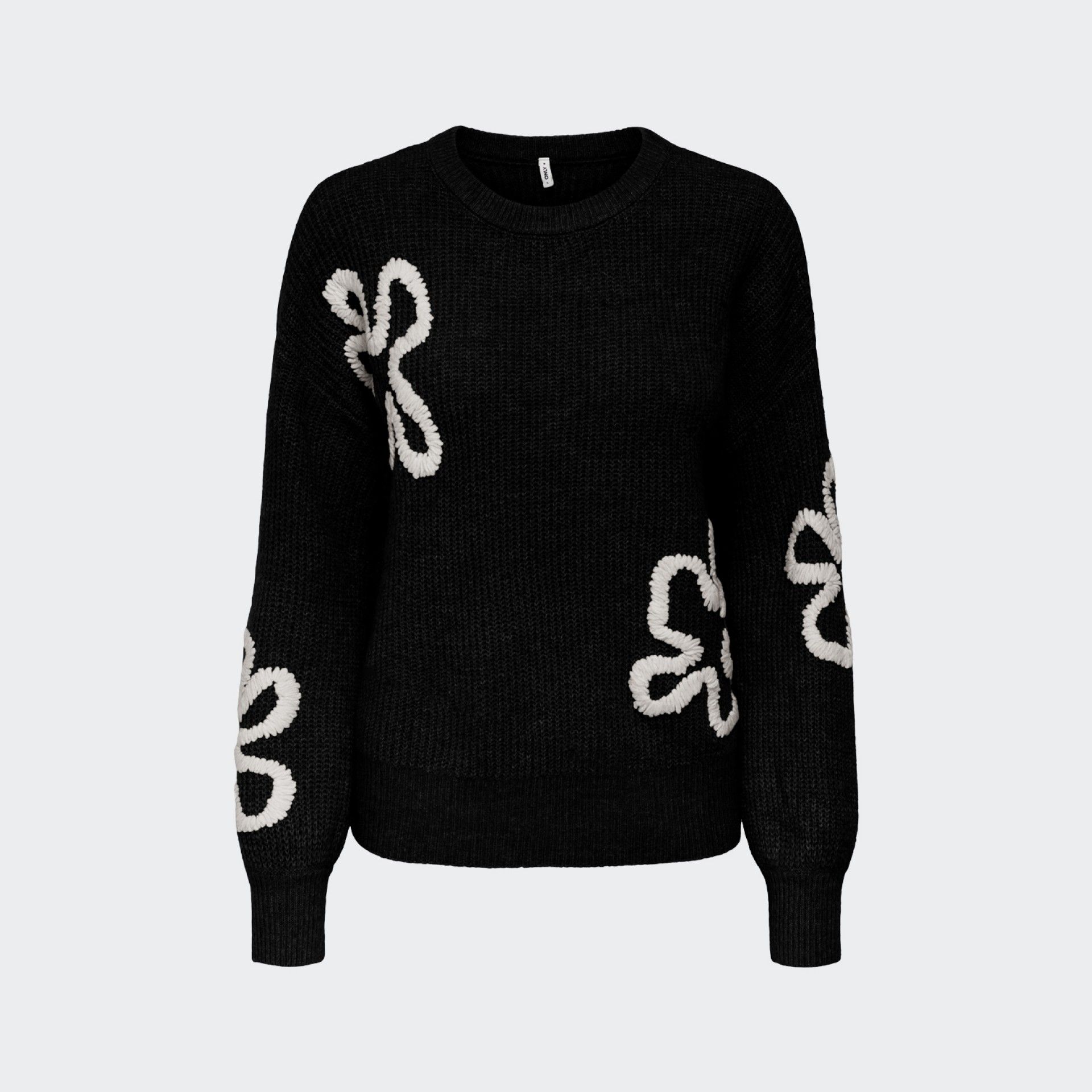 Pull en tricot fleuri uniquement