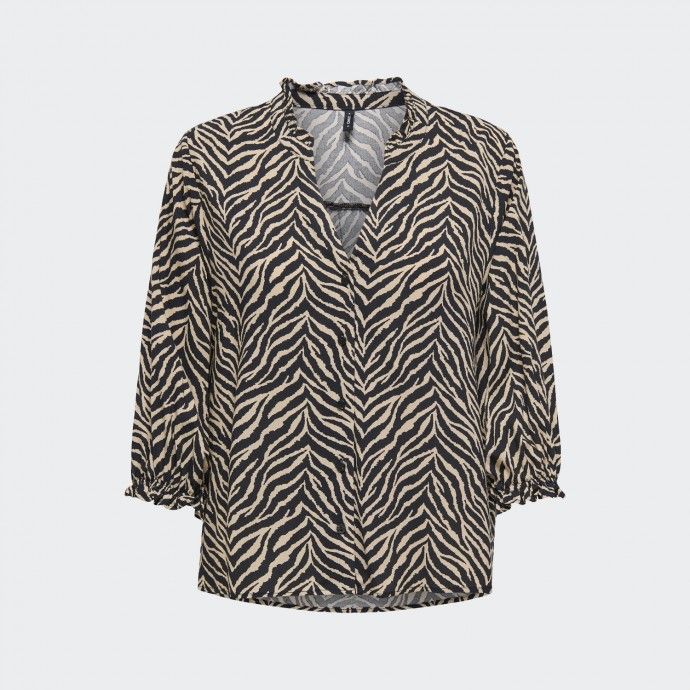 Chemisier � imprim� animalier et col en V Only ONLNOVA