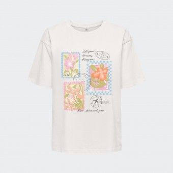 T-shirt � fleurs S/S Tee Box Jrs Only Onlmaya