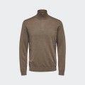 Pull � col roul� zipp� SLHBERG Selected Homme