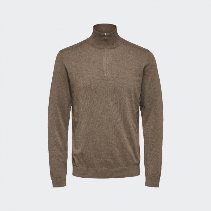 Pull � col roul� zipp� SLHBERG Selected Homme