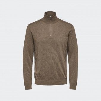 Pull � col roul� zipp� SLHBERG Selected Homme
