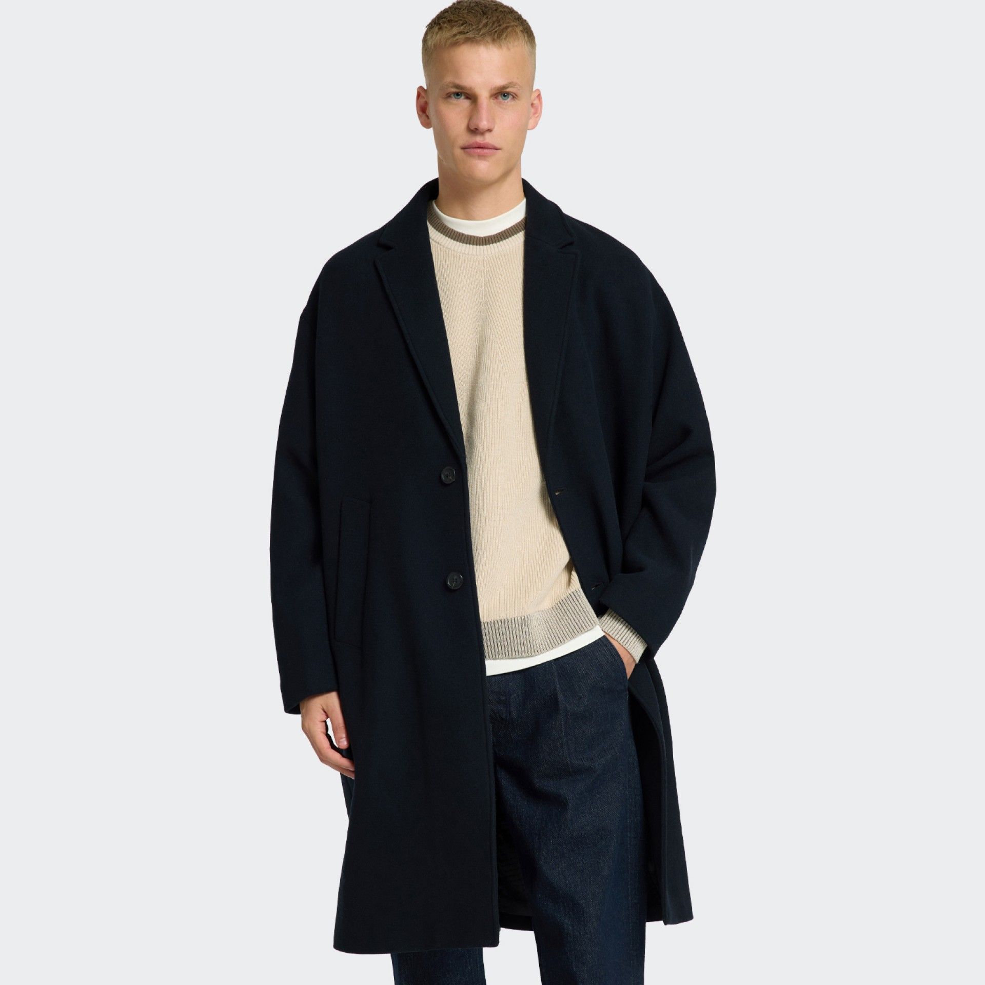 Pull col rond Selected Homme