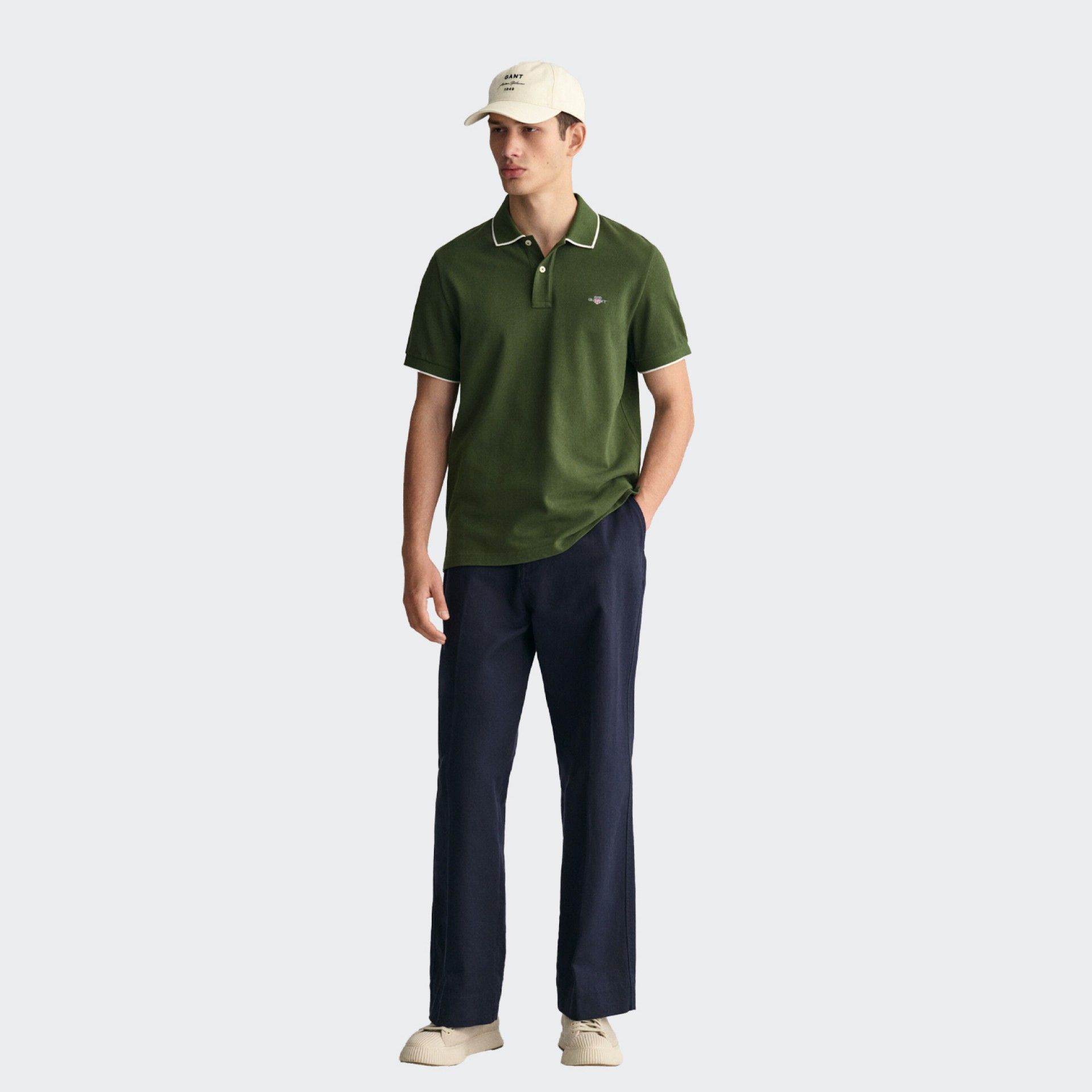 Polo piqué con marco Gant