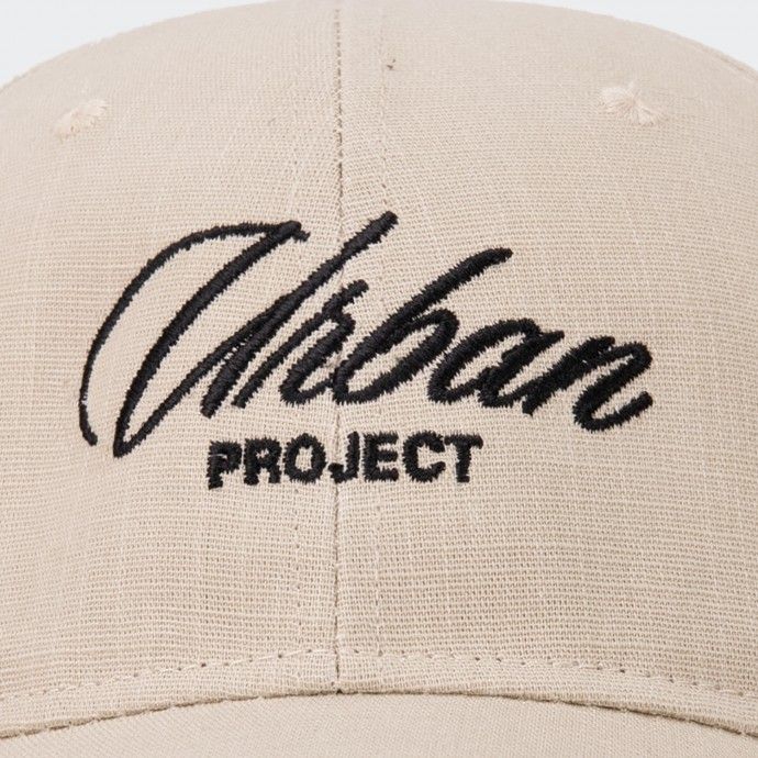 Urban Project Cap with Embroidered Logo in Beige