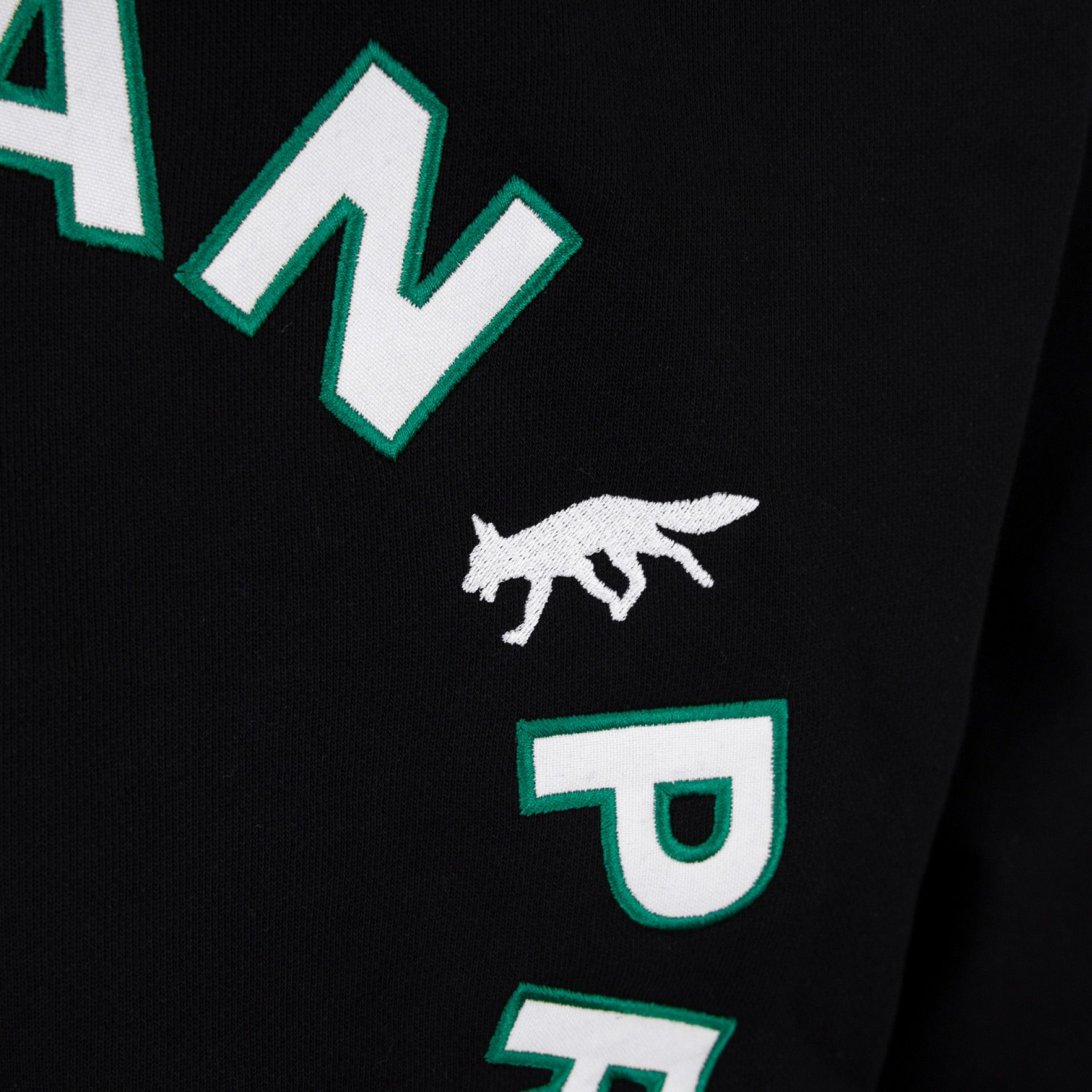 Urban Project Embroidered Loose Fit Black Hoodie