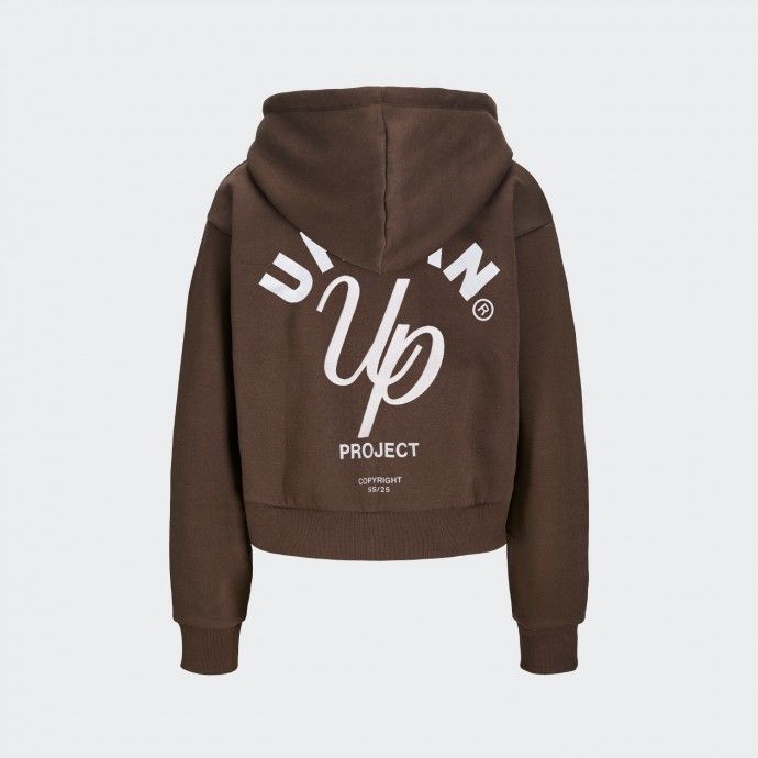 Urban Project hooded jacket in Chocolate