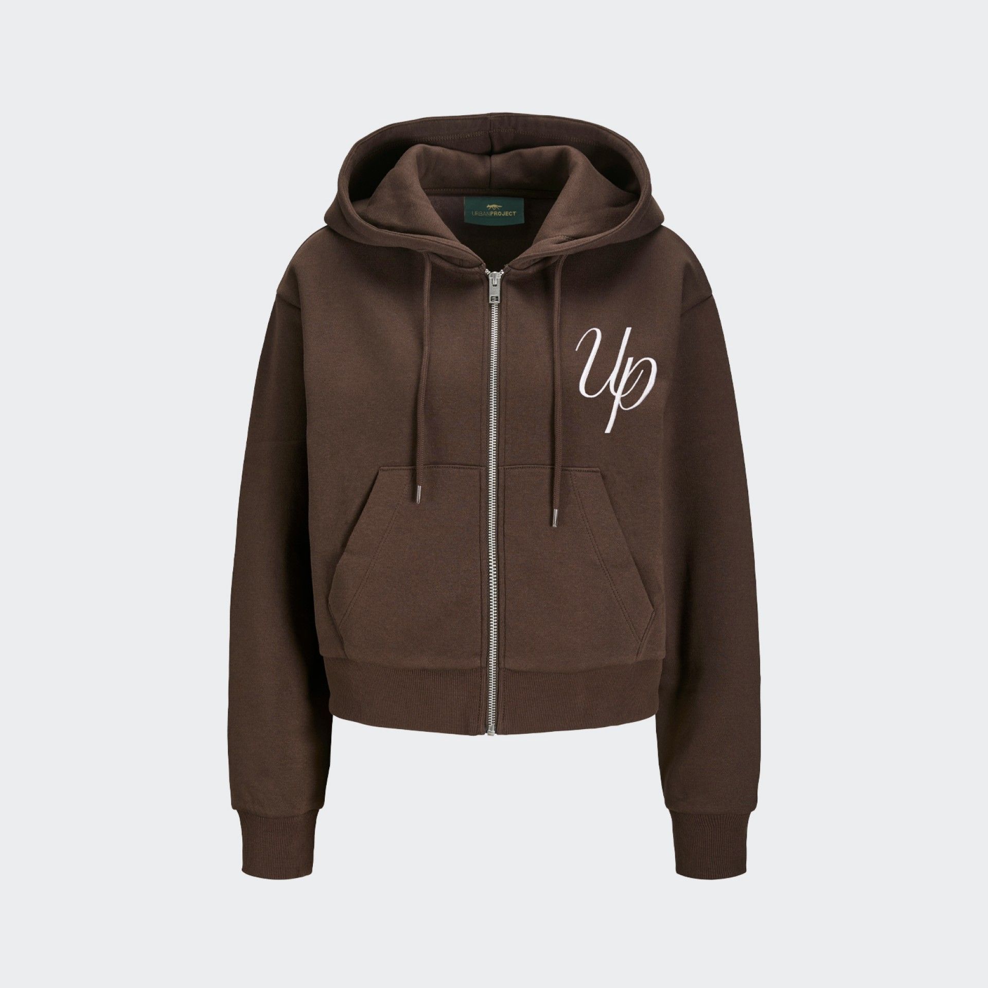 Urban Project hooded jacket in Chocolate