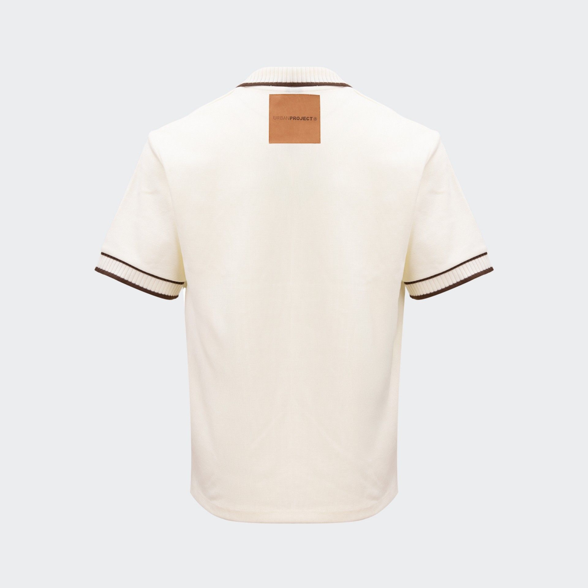Urban Project Embroidered Knit Polo Shirt