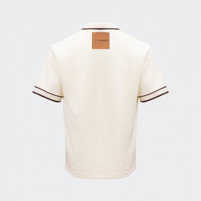 Urban Project Embroidered Knit Polo Shirt