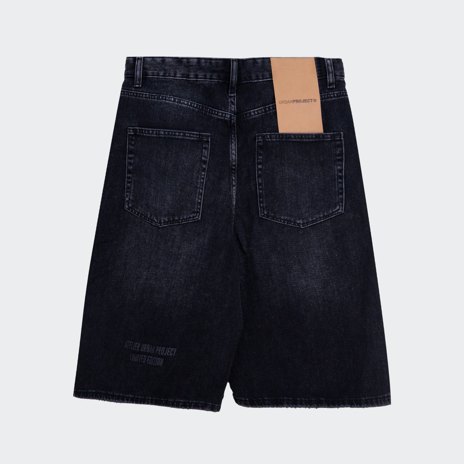 Urban Project Black Loose Fit Denim Shorts