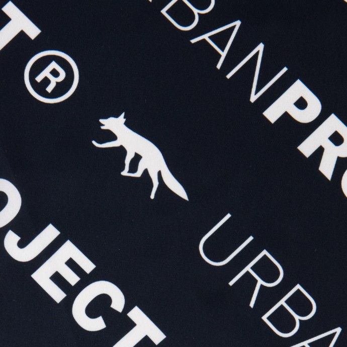 Urban Project 70x70 Printed Black Scarf