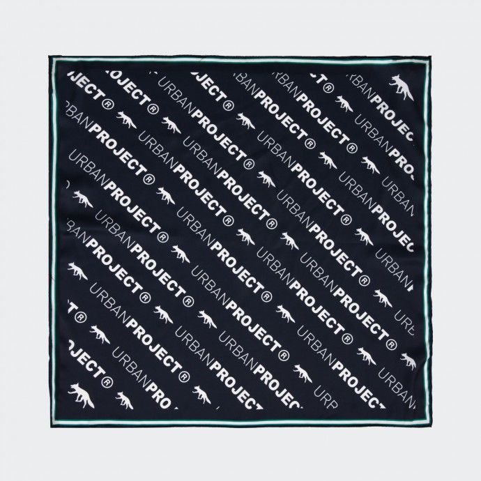 Urban Project 70x70 Printed Black Scarf