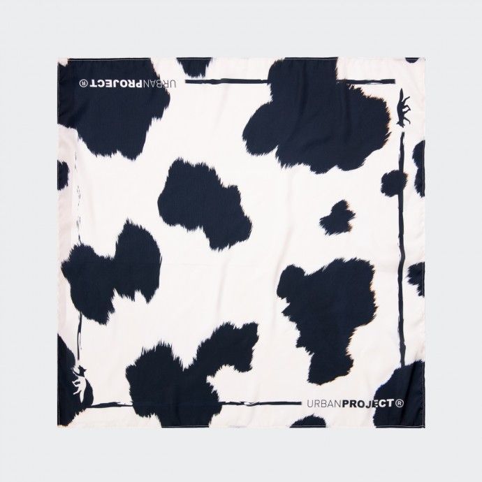 Urban Project 70x70 Printed White Scarf