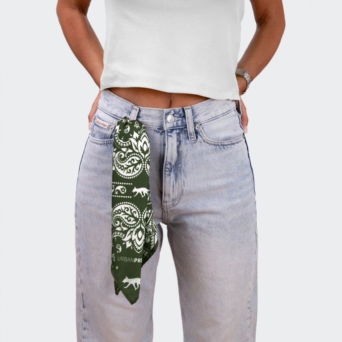 Urban Project 60x60 Printed Green Scarf