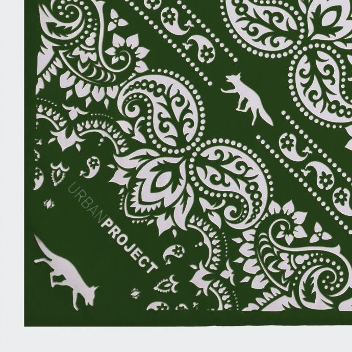 Urban Project 60x60 Printed Green Scarf