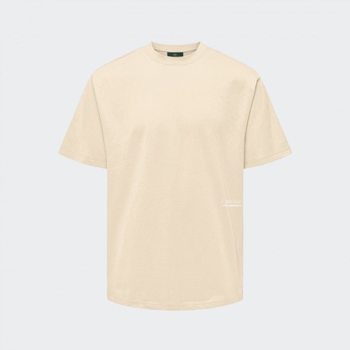 Urban Project Loose Fit Printed and Embroidered Yellow T-shirt