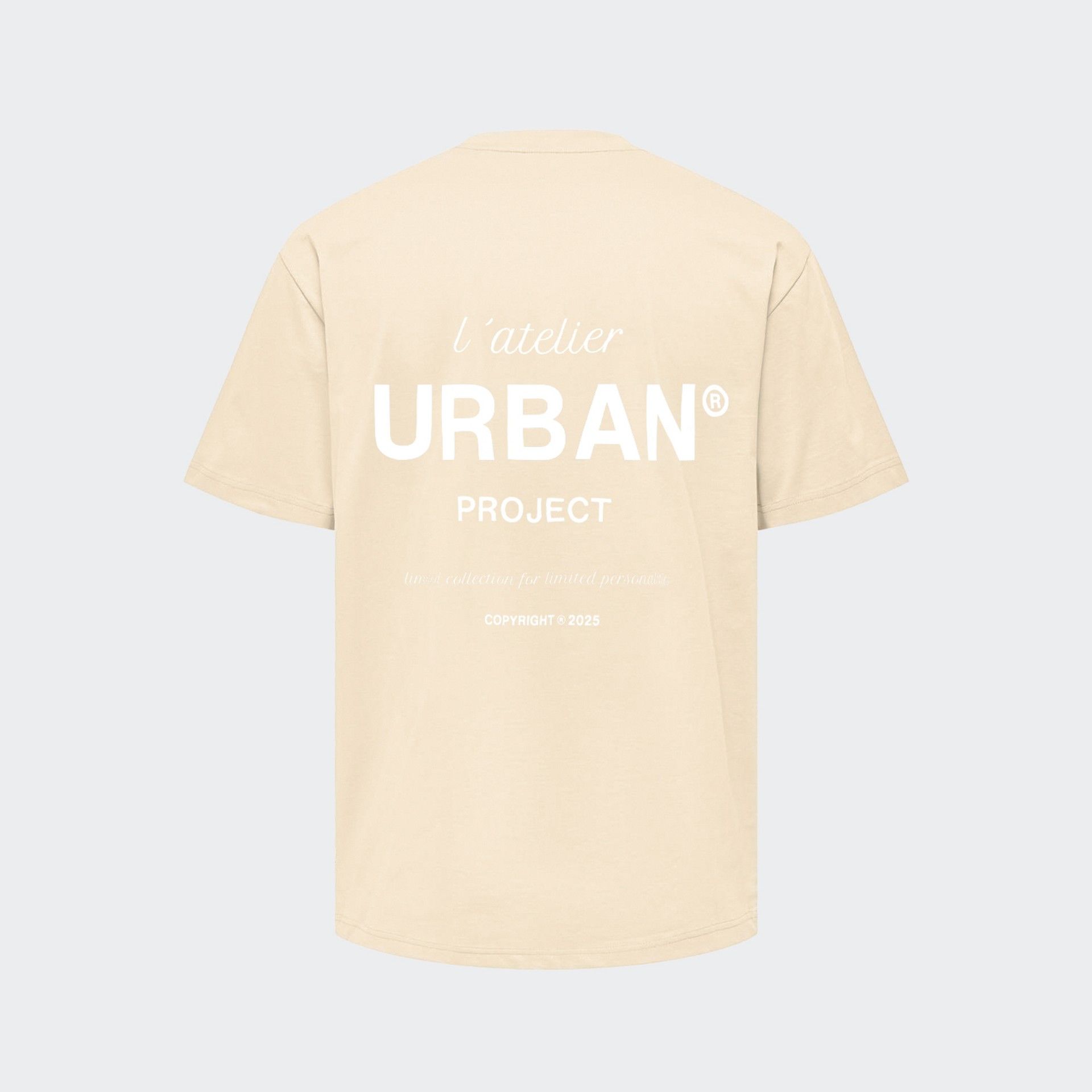 Camiseta Holgada Amarilla con Estampado y Bordado de Urban Project