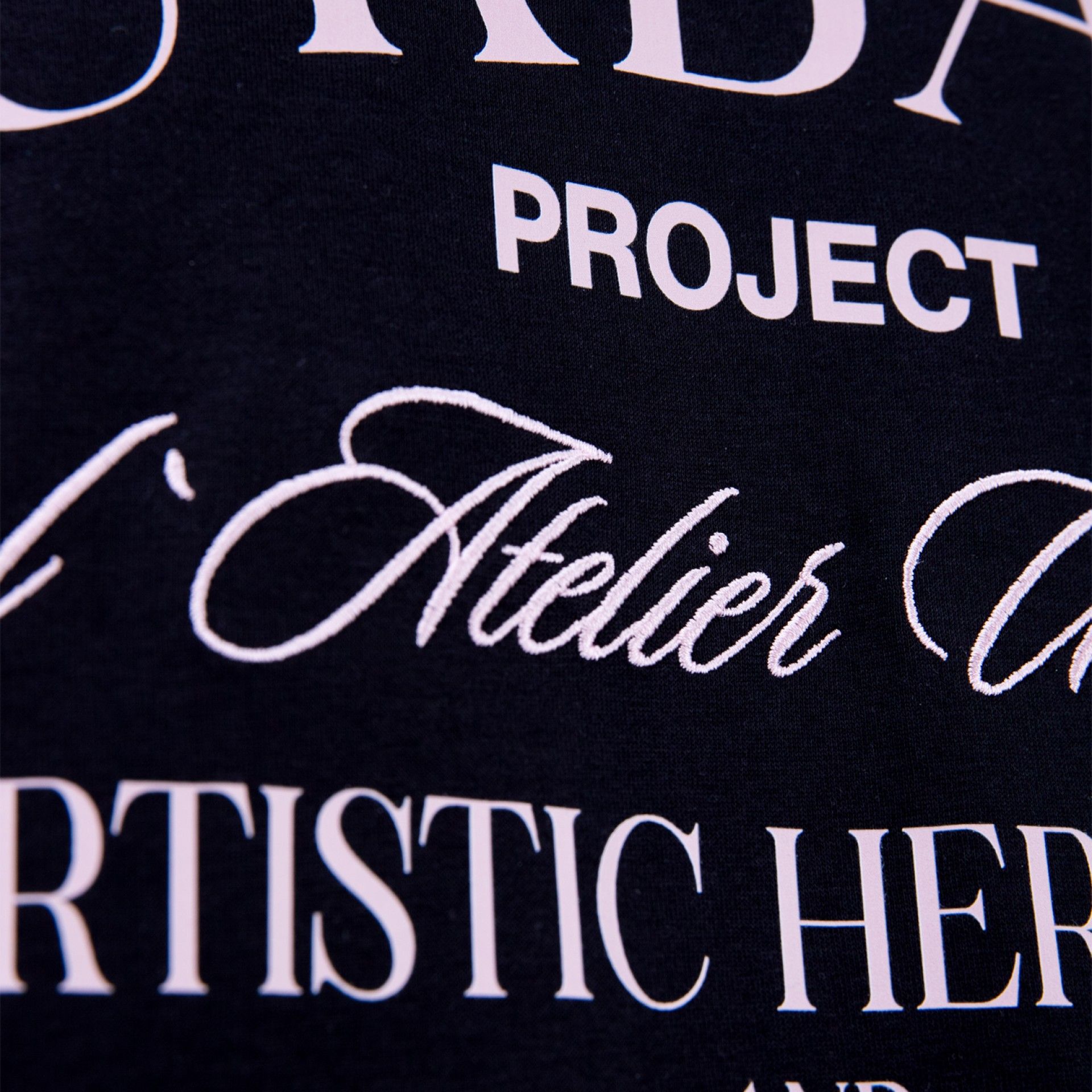 Urban Project Oversized Printed Black T-shirt