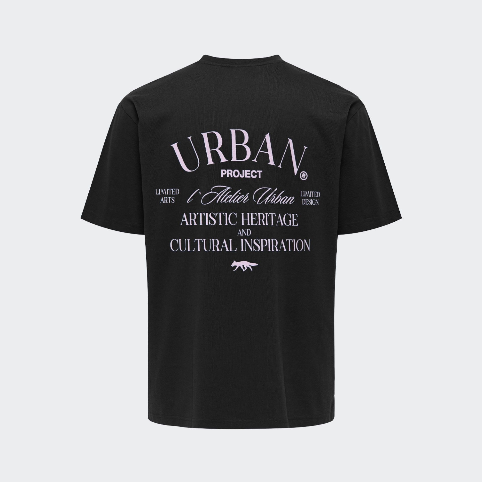 Urban Project Oversized Printed Black T-shirt