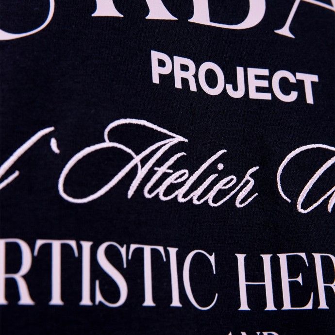 Urban Project Oversized Printed Black T-shirt