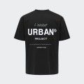 Camiseta Loose Fit Urban Project Estampada y Bordada Negro Camiseta Loose Fit Urban Project Estampada y Bordada Negro