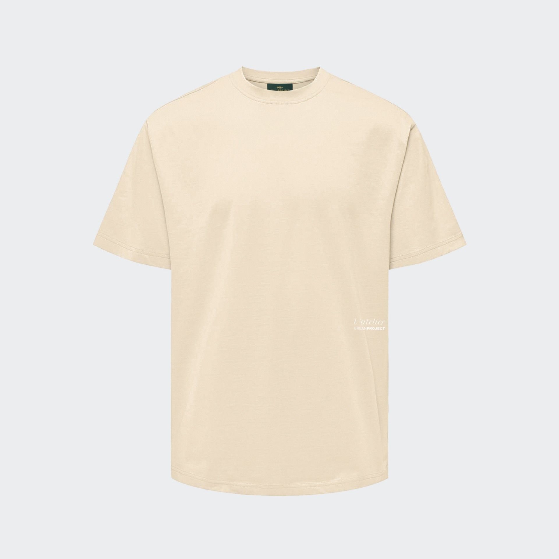 Urban Project Loose Fit Printed and Embroidered Yellow T-shirt