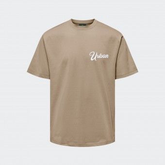 T-shirt Imprim� Urban Project Marron