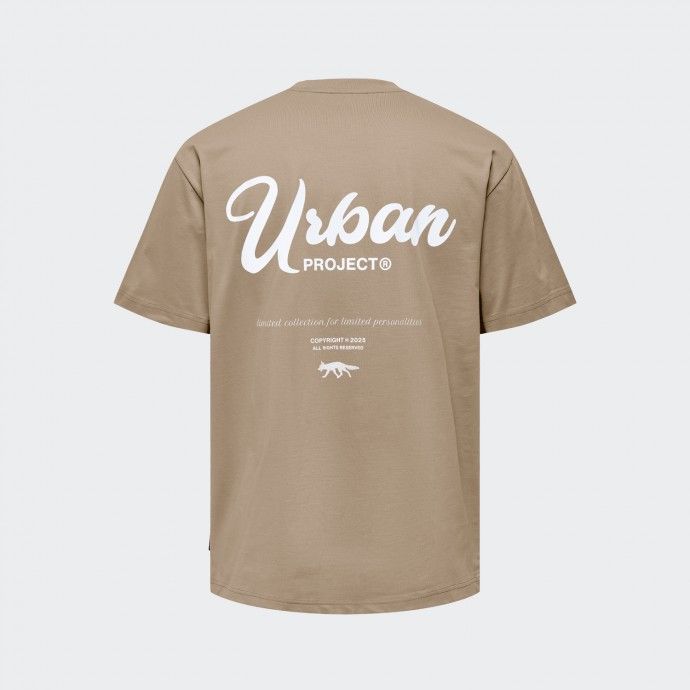 Urban Project Printed Brown T-shirt
