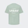 Loose Fit Green T-shirt with Urban Project Print and Embroidery