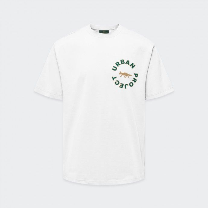 T-shirt Ample avec Broderie Urban Project Blanc