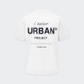 Camiseta Loose Fit Blanca con Estampado y Bordado Urban Project Camiseta Loose Fit Blanca con Estampado y Bordado Urban Project
