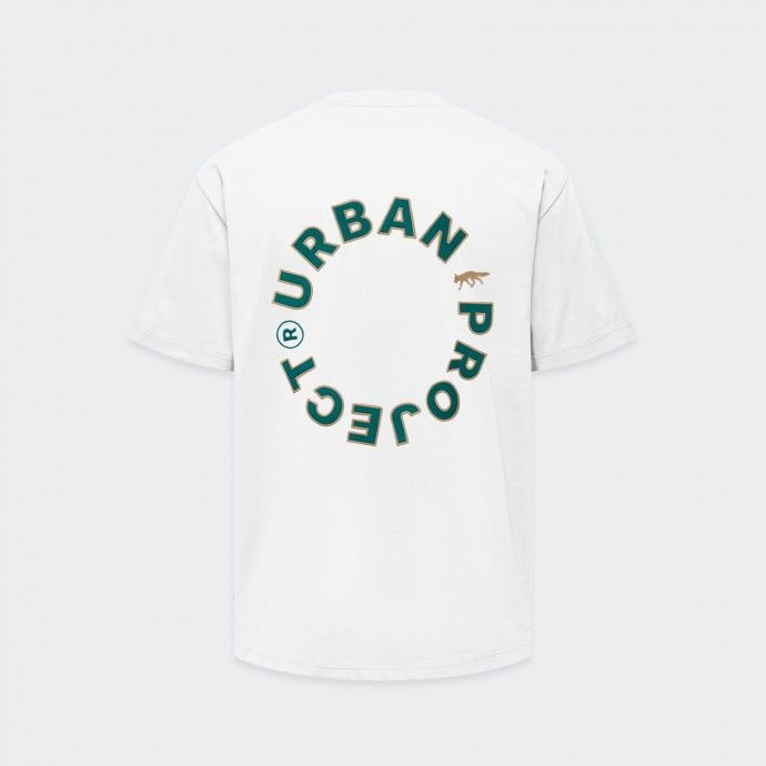 T-shirt Ample avec Broderie Urban Project Blanc