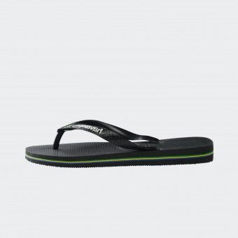 Havaianas Slim Brazil Logo Slipper Black