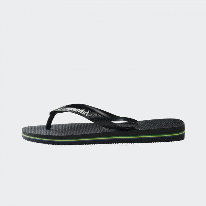 Havaianas Slim Brazil Logo Slipper Black