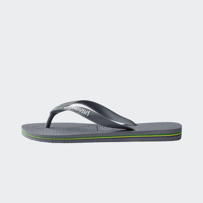 Havaianas Slim Brazil Logo Slipper Gray