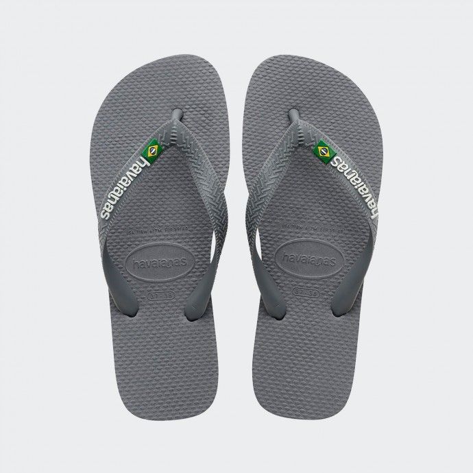 Chinelo Havaianas Slim Brasil Logo Kaki