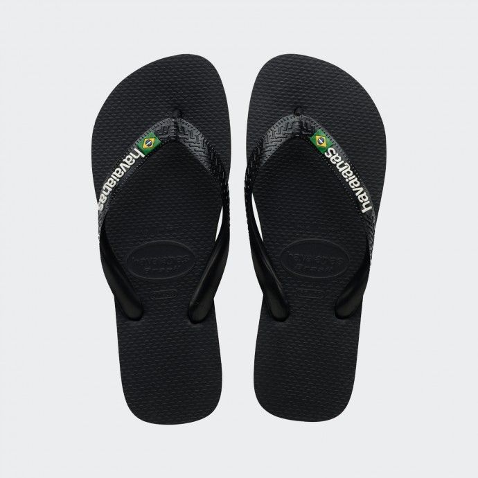 Havaianas Slim Brazil Logo Slipper Black